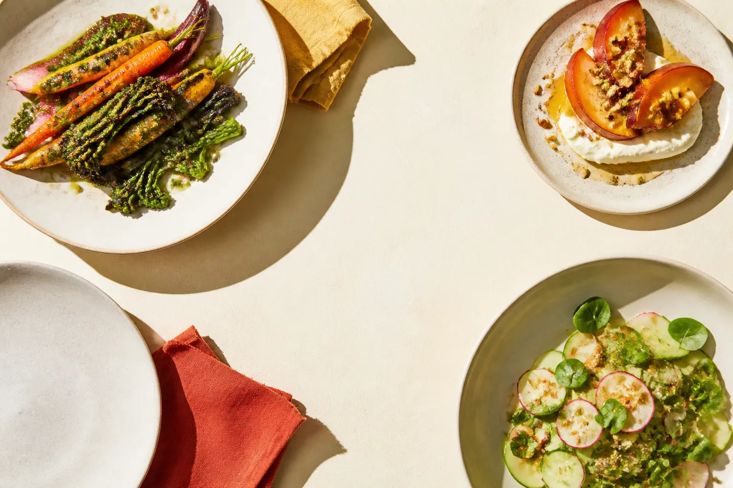 Unbranded concept menu spread; not a photograph of Tini products.